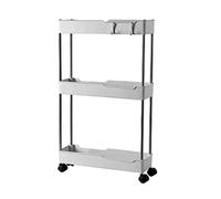 Carrello da cucina scaffale organizer mobili mobili mobili porta torre supporto rack su ruote, carrello portaoggetti sottile a 2/3/4 ripiani scorrevole fuori rotolamento Utility Cart mobile
