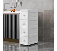 Carrello da cucina sottile su ruote, scaffale stretto per piccoli spazi, soluzione portatile per riporre oggetti in bagno e soggiorno, elegante e salvaspazio