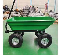 Carrello da Giardino a 4 Ruote Resistente Carrello con Vasca Aperta per Cortile
