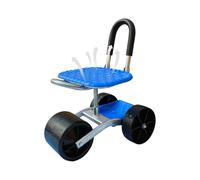 Carrello da giardino, altezza regolabile, sedile da garage per officina, sedia girevole con ruote, sgabello girevole a 360 gradi per sedersi, diserbo all'aperto, cortile, campeggio, garage, prato
