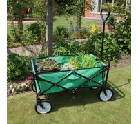 Carrello da Giardino Pieghevole Capacità 70kg per Giardinaggio e Camping