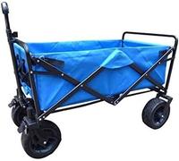 Carrello da giardino pieghevole multifunzionale per la spesa all'aperto con grande capacità ideale per campeggio, giardinaggio e viaggi di generi alimentari