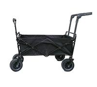 Carrello da giardino pieghevole multifunzione con 4 ruote, design a doppio tubo, ideale per campeggio e carichi pesanti fino a 99,8 kg.