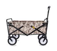 Carrello da giardino pieghevole multiuso con 4 ruote, resistente carrello da campeggio per esterni, supporta fino a 80 kg, perfetto per la spesa e il trasporto di oggetti