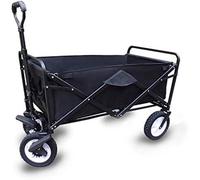 Carrello da giardino portatile resistente a 4 ruote, multifunzione, per campeggio, spiaggia, viaggi e picnic, robusto carrello a mano per tutte le esigenze all'aperto