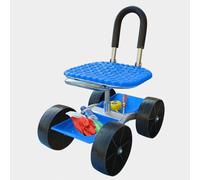 Carrello Da Giardino Rotolante Con Sedile - Sedile Da Giardino Con Ruote | Carrello Da Giardino Regolabile Con Ruote Per La Piantagione | Vassoio Per Utensili Regolabili Ergonomici Con Paniere Di Stoc