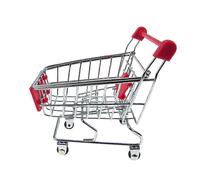 Carrello da gioco Mini carrello della spesa per bambini che giocano 2 pezzi in metallo argentato