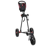 vidaXL Carrello da golf Nero Ferro Pieghevole
