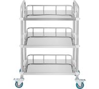 Carrello da laboratorio servizio per laboratorio a 3 strati acciaio inox