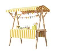 Carrello da Mercato Pieghevole Portatile, Venditori Ambulanti Resistente | Ruote Girevoli Bloccabili, ideali per Mercati Agricoli, Fiere, Mercati Dell'artigianato ed Eventi(Yellow,120cm/47in)