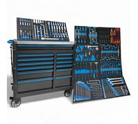 Carrello Da Officina Con Attrezzi KFZ SG23 13 Cassetti Blue Edition Con Ruote