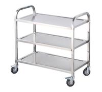 Carrello da officina per impieghi gravosi, carrello multiuso a 3 livelli, carrello portautensili mobile commerciale multifunzionale 3-layer 75 * 40 * 82cm
