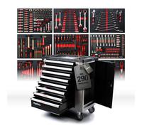 Carrello da Officina Pieno Premium Pro Vagone Attrezzi 8 Cassetti Incl. Crv