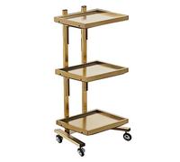 Carrello da parrucchiere in acciaio inossidabile Carrello pieghevole per salone di bellezza Carrello professionale per parrucchiere Design giapponese portatile H dorato M & elegante