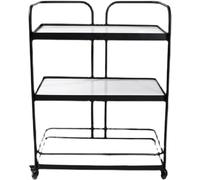 Carrello da Pranzo Mobile Commerciale - Carrello a Spinta a 3 Livelli per ristoranti, Hotel e Bar - Carrello Versatile per servire Vino e contorni per Una Consegna efficiente di Cibo e Bevan