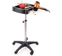 Carrello da salone a 5 ruote, carrello multiuso in acciaio inox con vassoio per parrucchieri e spa di bellezza, durevole e versatile per uso professionale