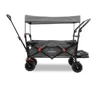 Carrello da spiaggia pieghevole FUXTEC FX-CTB800 VIOLA con tettuccio parasole protetto dai raggi UV, maniglia di spinta e prolungamento interno