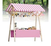 Carrello del ghiaccio pieghevole leggero e portatile con baldacchino, ideale per il mercato degli agricoltori, eventi e fiere artigianali, durevole e facile da trasportare, dimensioni: 120 x 60 x 200