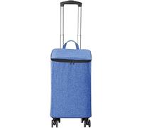 Carrello della Spesa con 4 Ruote Girevole Universale con Borsa Termica Maniglia Telescopica Borsa Trolley Carrello A Mano Impermeabile Push/Pull per Picnic al Supermercato, Blue, 30L