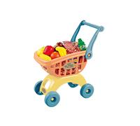 Carrello della spesa con alimenti in bioplastica