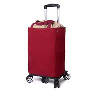 Carrello della spesa leggero a 5 ruote, capacità 20 kg, telaio in alluminio, borsa termica per la spesa, trasporto e conservazione senza sforzi, perfetto per la spesa e l'uso all'aperto