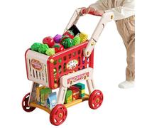 Carrello Della Spesa Per Bambini - Gioco Simbolico Carrello Supermercato Con | Giocattoli Educativi per Gioco Simbolico con Cibo Finto per Bambini e Bambine per Casa Feste Natale Compleanni