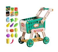 Carrello della spesa per bambini: materiale plastico resistente, finto carrello da gioco shorttail, finti giocattoli alimentari shorttail | progettazione di giochi di ruolo interattivi, attività di ap