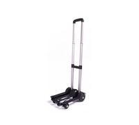 Carrello della spesa pieghevole compatto a 4 ruote, carrello in lega di alluminio resistente, carrello multiuso portatile for casa e ufficio, facile da montare e riporre