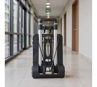 Carrello della spesa pieghevole compatto, carrello a mano leggero a 4 ruote, carrello multiuso portatile for casa, ufficio, viaggi