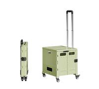 Carrello della spesa pieghevole con coperchio manico telescopico per un facile trasporto, ideale per la spesa, il campeggio e la conservazione, design leggero (bianco, taglia S)