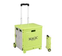 Carrello della Spesa Pieghevole con Ruote Cassa di Trasporto da 34 L
