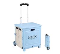 Carrello della Spesa Pieghevole con Ruote Cassa di Trasporto da 34 L