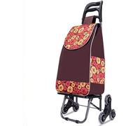 Carrello della spesa pieghevole con ruote, leggero, per salire le scale, impermeabile, in tela, rimovibile, per un facile trasporto e praticità