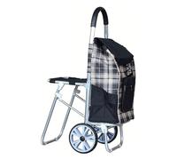 Carrello della spesa pieghevole con sedile in lega di alluminio carrello multiuso su ruote in tessuto Oxford per salire le scale carrello per anziani leggero per un facile trasporto