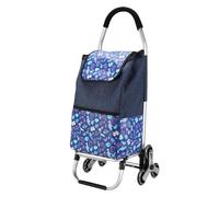 Carrello della Spesa Pieghevole da 35 Litri con Borsa Impermeabile Oxford e Telaio in Alluminio, carrellino Spesa per Salire Le Scale di Grande capacità con Ruote,Blu