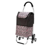 Carrello della Spesa Pieghevole da 35 Litri con Borsa Impermeabile Oxford e Telaio in Alluminio, carrellino Spesa per Salire Le Scale di Grande capacità con Ruote,Nero