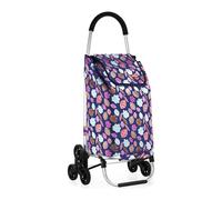 Carrello della spesa pieghevole in alluminio - Carrello multiuso per scale con ruote girevoli, cestino per la spesa leggero per un facile trasporto e stabilità, perfetto per mercato e uso esterno.