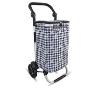 Carrello della spesa pieghevole in alluminio da 40 l, grande capacità, borsa staccabile, carrello a mano a 2 ruote, leggero, ideale per lo shopping e le commissioni
