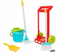 Carrello delle Pulizie con Accessori Colorbaby 5 Pezzi Giocattolo 24,5 x 43,5