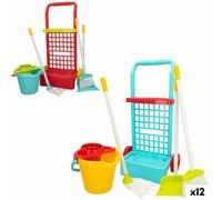 Carrello delle Pulizie con Accessori Colorbaby Giocattolo 5 Pezzi 30,5 x 55,5