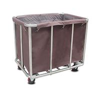 Carrello di lino mobile dell'hotel sulle ruote carretto di servizio della stanza dell'acciaio inossidabile con il carrello versatile dell'ingresso della copertura del panno di Oxford per il trasporto