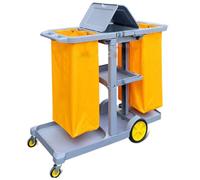 Carrello di pulizia resistente su ruote, versatile carrello per pulizie con coperchio e maniglia, carrello multiuso in plastica con ruote girevoli per una facile mobilità e nizzazione