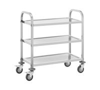 Carrello di servizio - 3 ripiani - 69 x 34 x 3 cm - 81 kg - Royal Catering RCSW-111