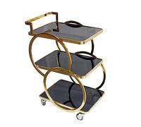 Carrello Di Servizio A Tre Livelli In Acciaio Inossidabile In Stile Europeo Alla Moda, Carrello Mobile Per Bevande E Camion Per Hotel, Carrello Per Tè Inattivo Per Camera Da Letto, Carrello Per Vino