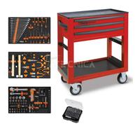 Carrello di servizio con assortimento 189 utensili Beta BW 5000S R/3M rosso