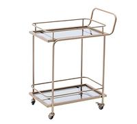 Carrello di servizio di rotolamento del metallo Carrello di stoccaggio della cucina Elegante tavolino di ferro Carrello di utilità portatile per la cena e l'intrattenimento Multi-funzionale Home nizer