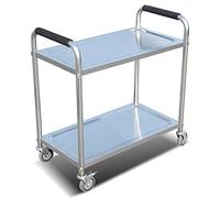 Carrello di servizio in acciaio inossidabile, carrello di servizio rimovibile, carrello di servizio a 2/3 livelli, carrello di stoccaggio, con ruote bloccabili, per casa/ristorante/hotel, 2 strati-85*
