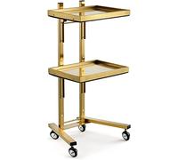 Carrello Di Servizio Professionale, Carrello Di Servizio Multiuso Color Oro, Organizer Pieghevole Per Tinture Per Capelli Per Saloni, Carrello Per Strumenti Per Saloni Di Bellezza E Spa In Acciaio In