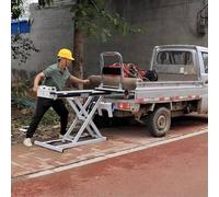 Carrello di sollevamento idraulico, capacità di carico 300 kg, tavolo piatto a forbice con 4 ruote per una facile mobilità, carrello elevatore portatile resistente per garage e officina