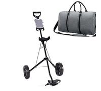 Carrello di spinta Borsa da Golf, Auto da Golf Pieghevole | Carrello a Mano Pieghevole a 2 Ruote - Accessori per Sport All'aperto, Supporto per Sacchetto a Sfere Leggero Portatile, per Calcestruzzo
